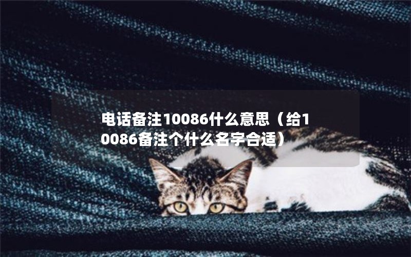 电话备注10086什么意思（给10086备注个什么名字合适）