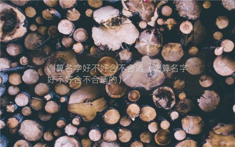 测算名字好不好合不合适（测算名字好不好合不合适的）