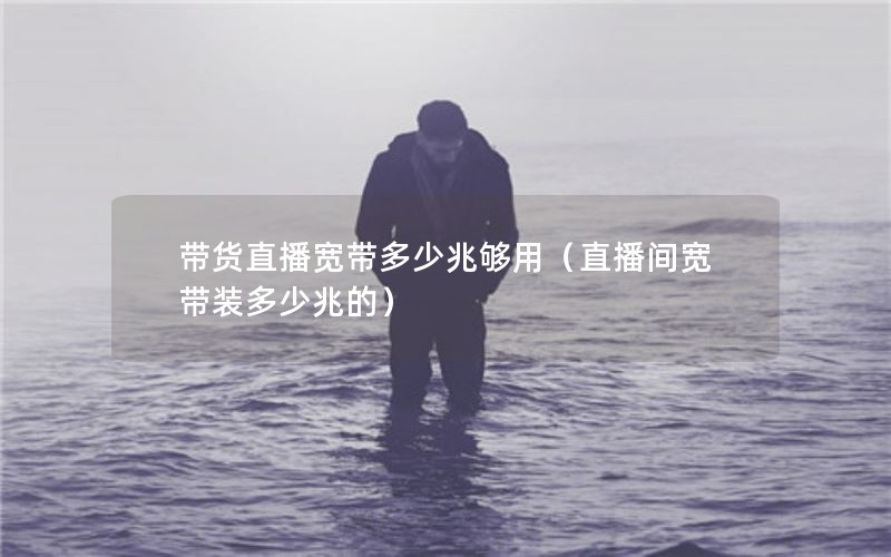 带货直播宽带多少兆够用（直播间宽带装多少兆的）