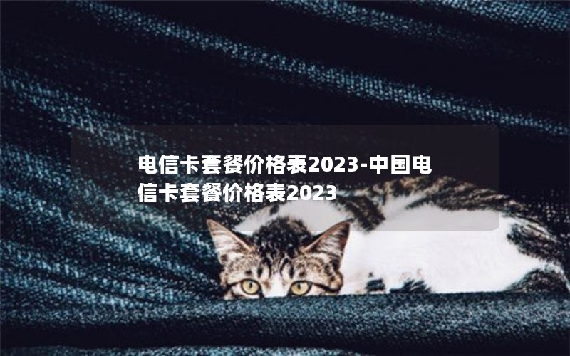 电信卡套餐价格表2023-中国电信卡套餐价格表2023