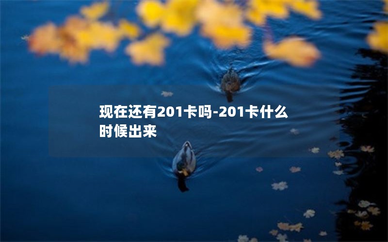 现在还有201卡吗-201卡什么时候出来