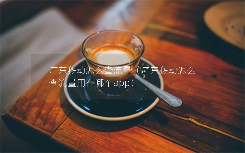 广东移动怎么查流量（广东移动怎么查流量用在哪个app）