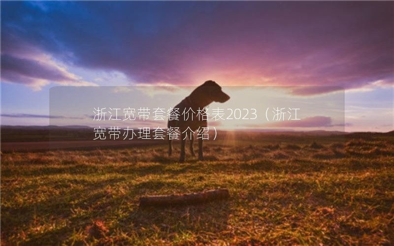 浙江宽带套餐价格表2023（浙江宽带办理套餐介绍）