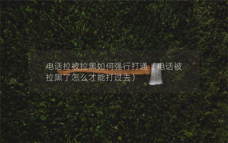 电话拉被拉黑如何强行打通（电话被拉黑了怎么才能打过去）