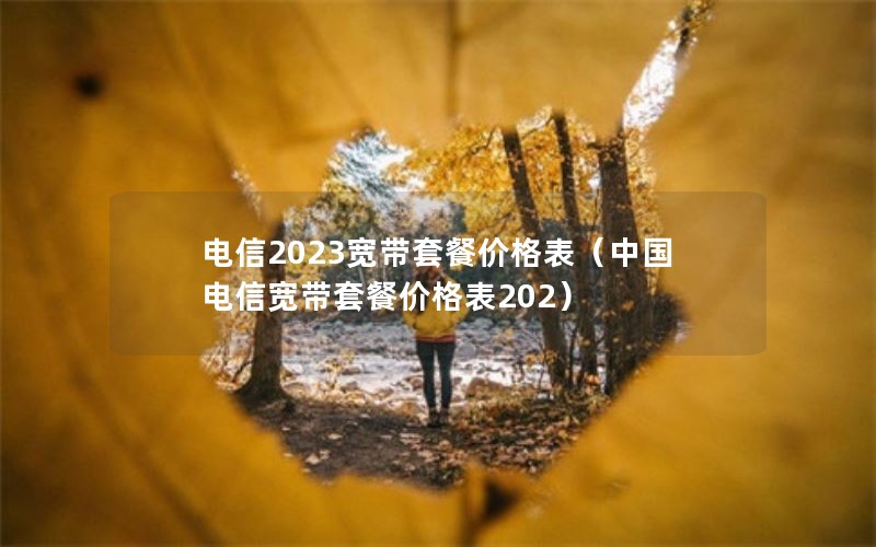 电信2023宽带套餐价格表（中国电信宽带套餐价格表202）