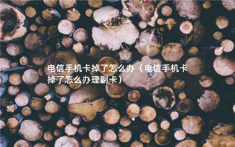 电信手机卡掉了怎么办（电信手机卡掉了怎么办理副卡）