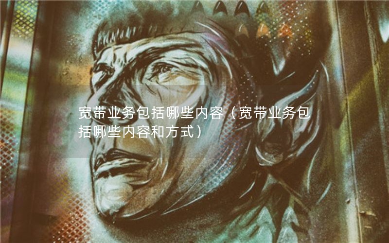 宽带业务包括哪些内容（宽带业务包括哪些内容和方式）