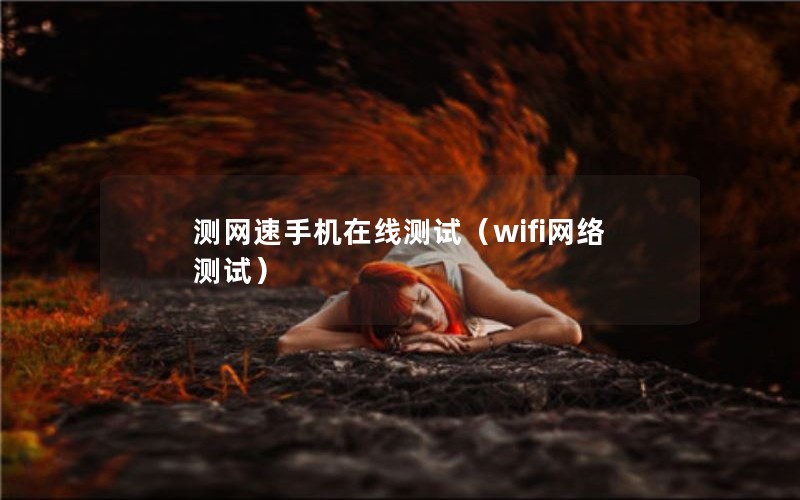 测网速手机在线测试（wifi网络测试）