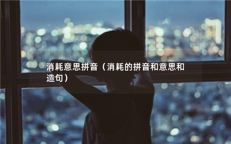 消耗意思拼音（消耗的拼音和意思和造句）