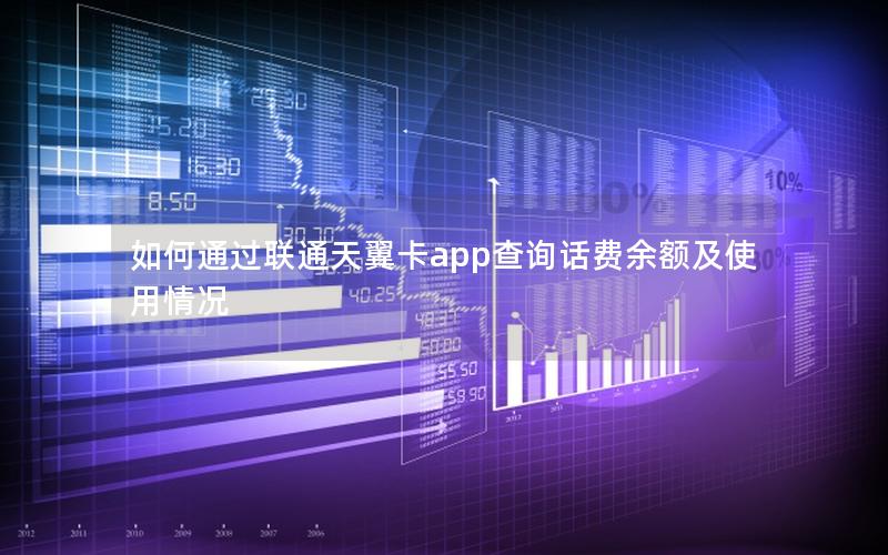 如何通过联通天翼卡app查询话费余额及使用情况