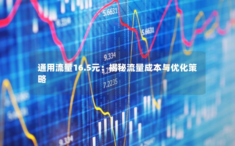 通用流量16.5元：揭秘流量成本与优化策略