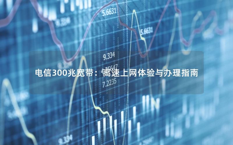 电信300兆宽带：高速上网体验与办理指南