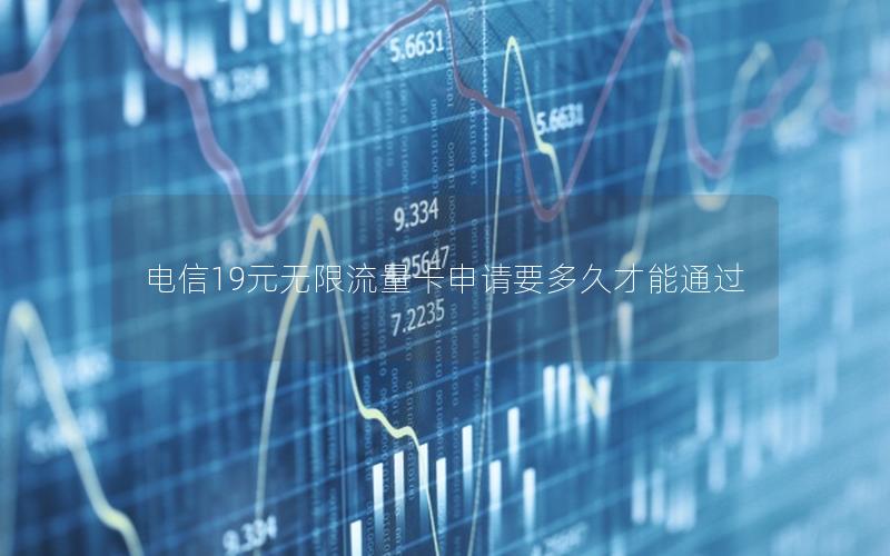 电信19元无限流量卡申请要多久才能通过