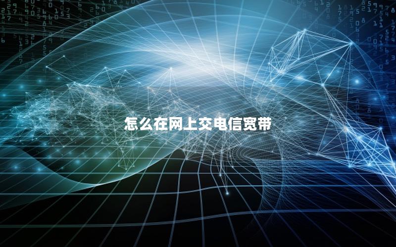 怎么在网上交电信宽带