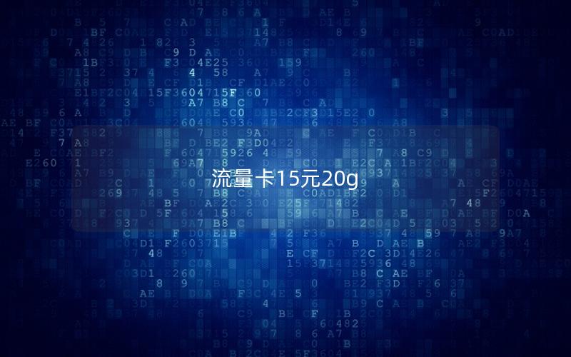 流量卡15元20g