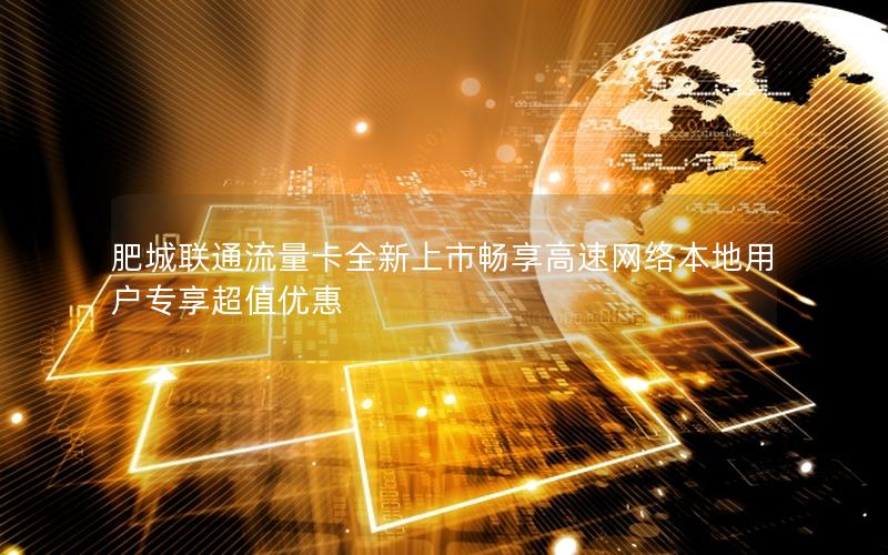 肥城联通流量卡全新上市畅享高速网络本地用户专享超值优惠