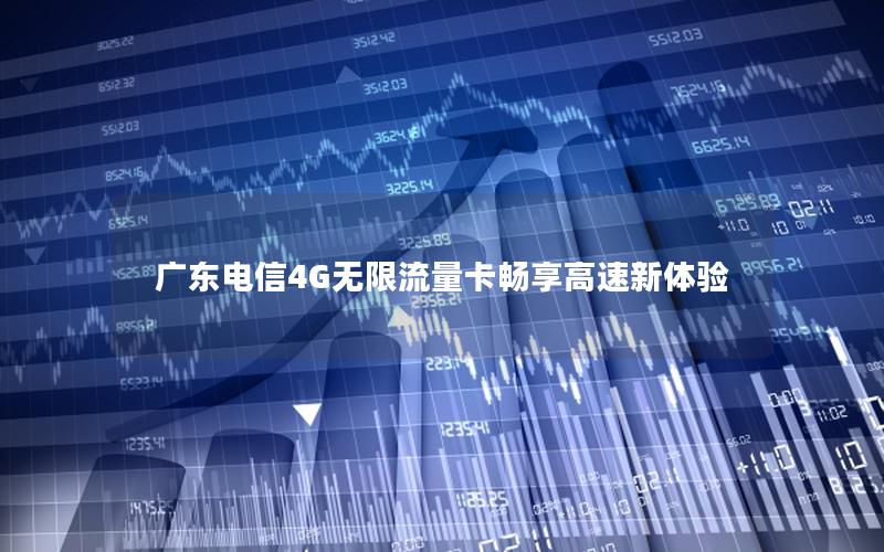 广东电信4G无限流量卡畅享高速新体验