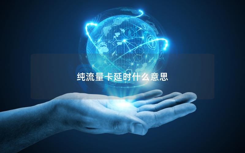 纯流量卡延时什么意思