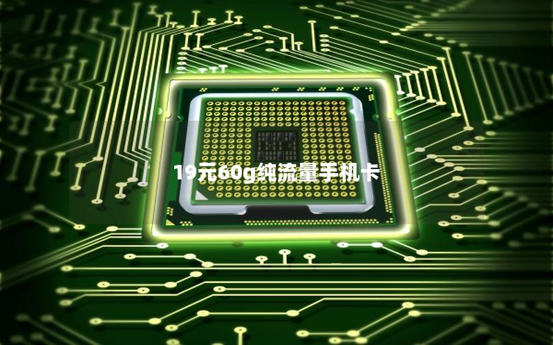 19元60g纯流量手机卡