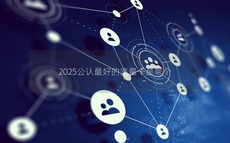 2025公认最好的流量卡是哪个