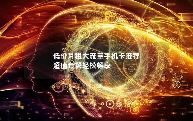低价月租大流量手机卡推荐 超值套餐轻松畅享