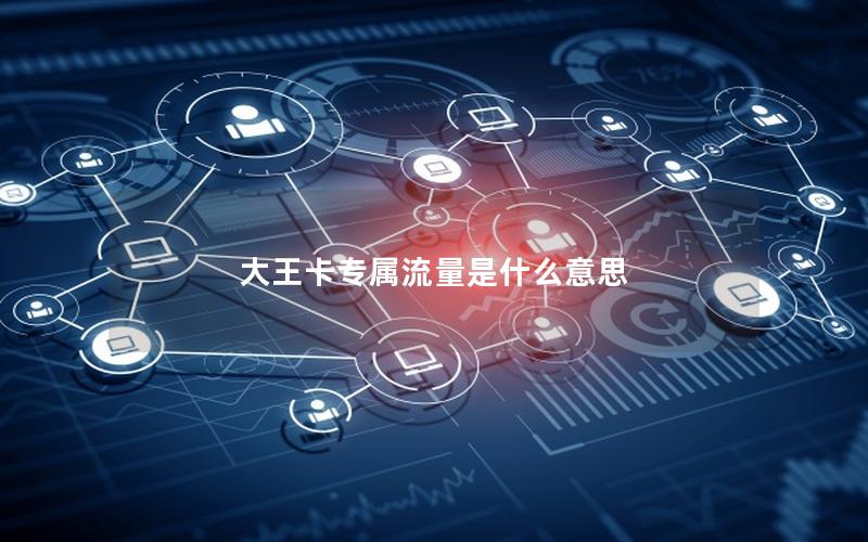 大王卡专属流量是什么意思