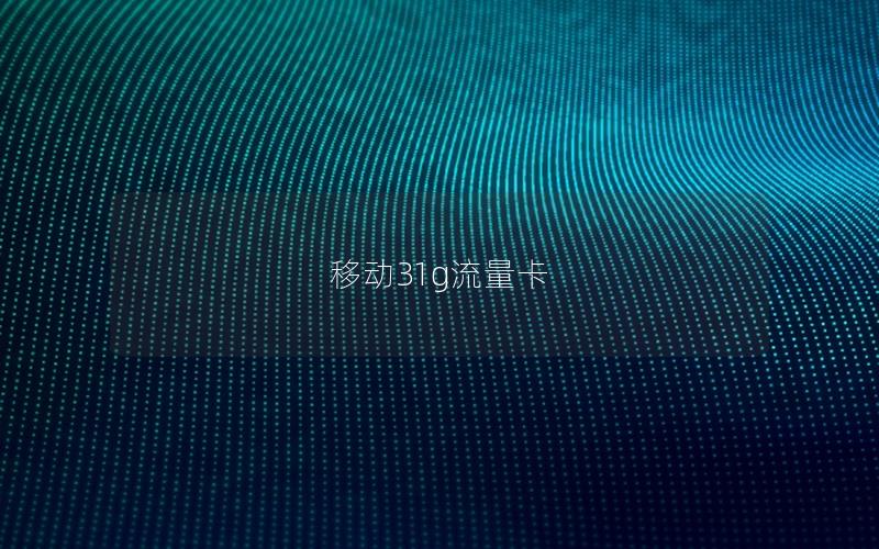移动31g流量卡