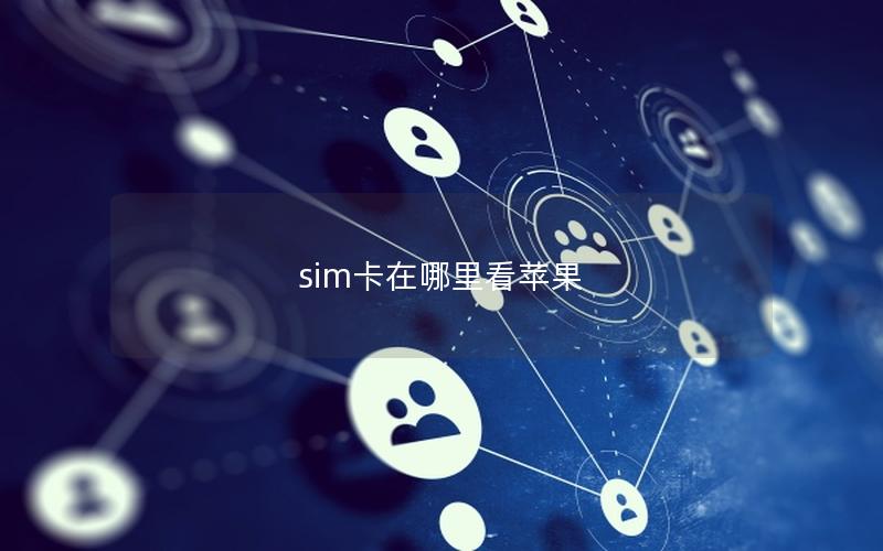 sim卡在哪里看苹果
