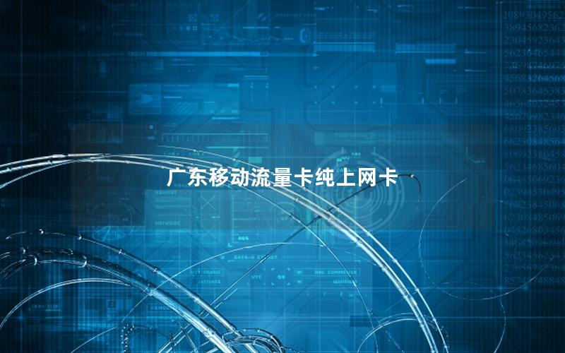 广东移动流量卡纯上网卡