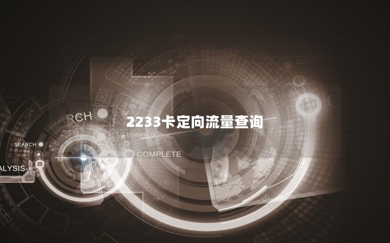 2233卡定向流量查询