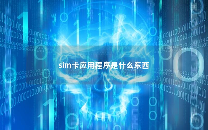 sim卡应用程序是什么东西