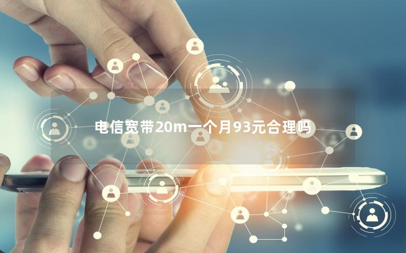 电信宽带20m一个月93元合理吗