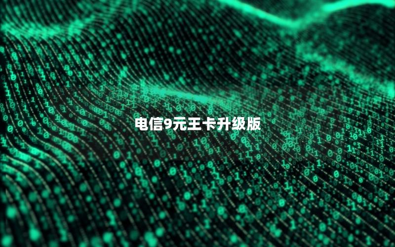 电信9元王卡升级版