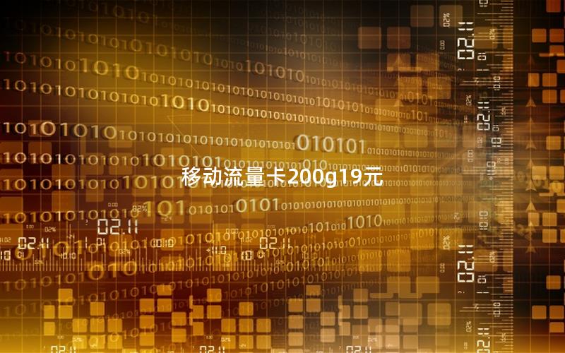 移动流量卡200g19元
