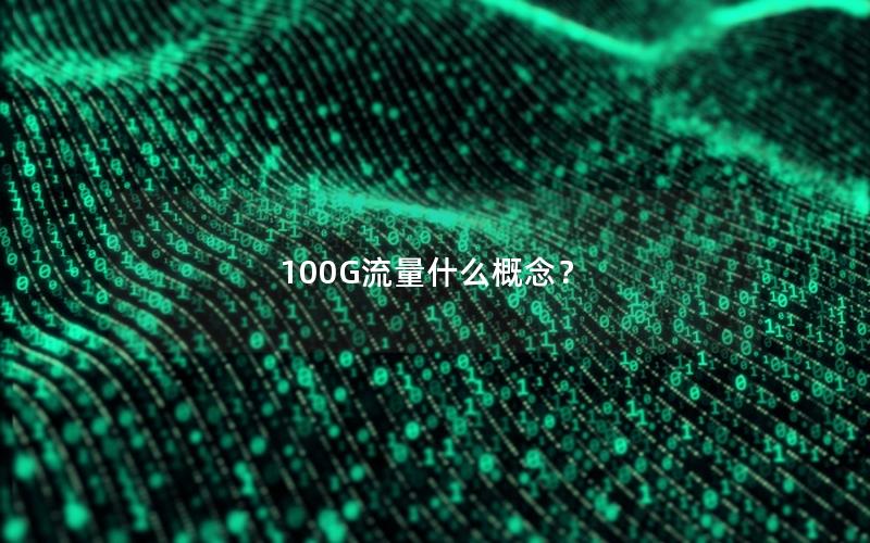 100G流量什么概念？