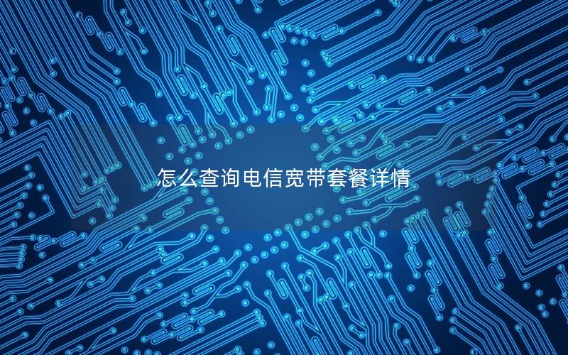 怎么查询电信宽带套餐详情