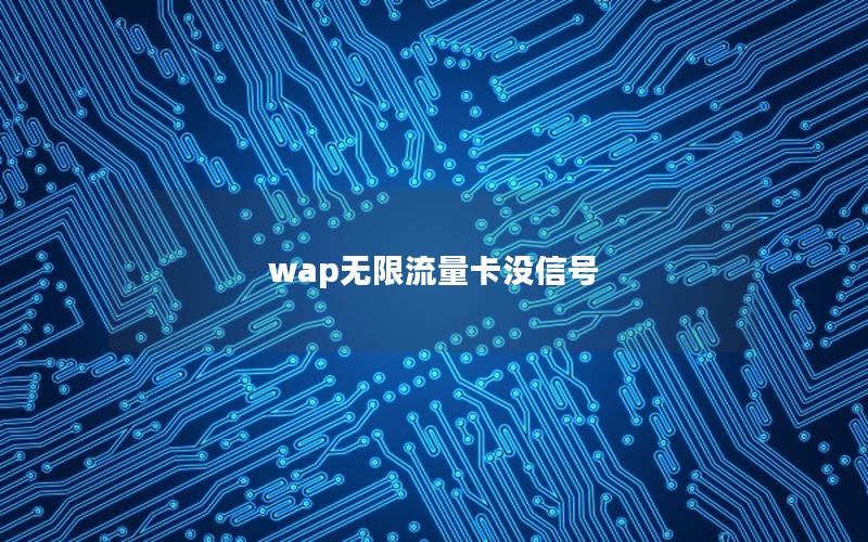 wap无限流量卡没信号