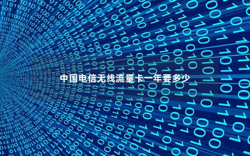 中国电信无线流量卡一年要多少