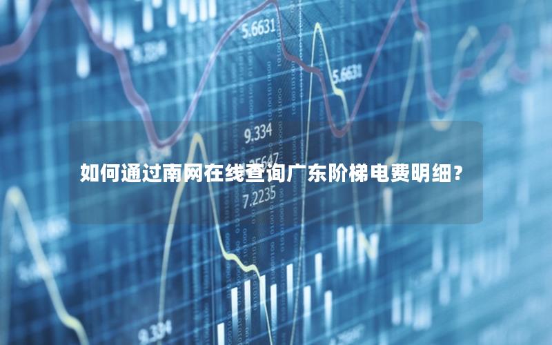 如何通过南网在线查询广东阶梯电费明细？