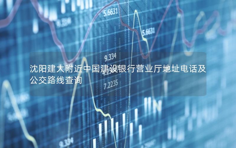 沈阳建大附近中国建设银行营业厅地址电话及公交路线查询