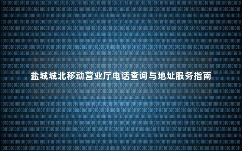 盐城城北移动营业厅电话查询与地址服务指南
