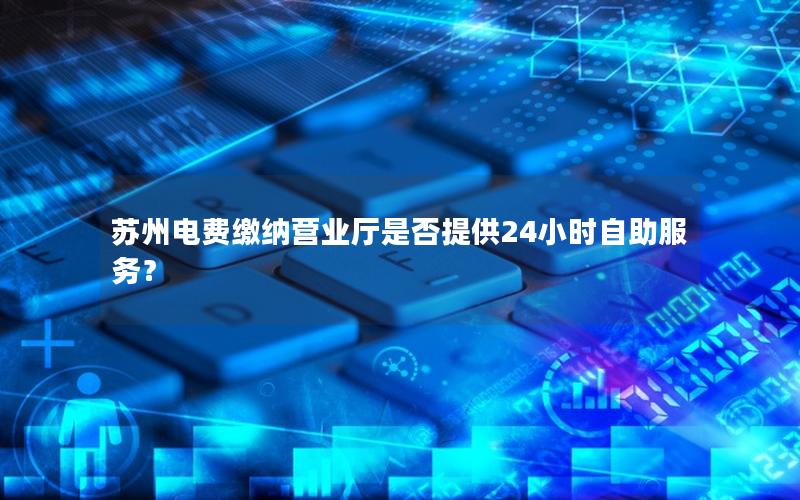 苏州电费缴纳营业厅是否提供24小时自助服务？