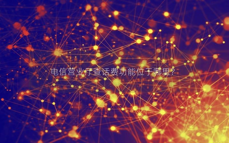 电信营业厅查话费功能位于哪里？