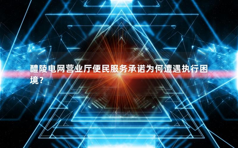 醴陵电网营业厅便民服务承诺为何遭遇执行困境？