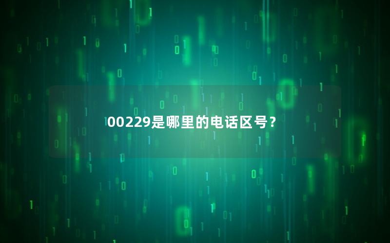 00229是哪里的电话区号？