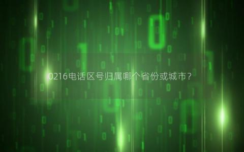 0216电话区号归属哪个省份或城市？