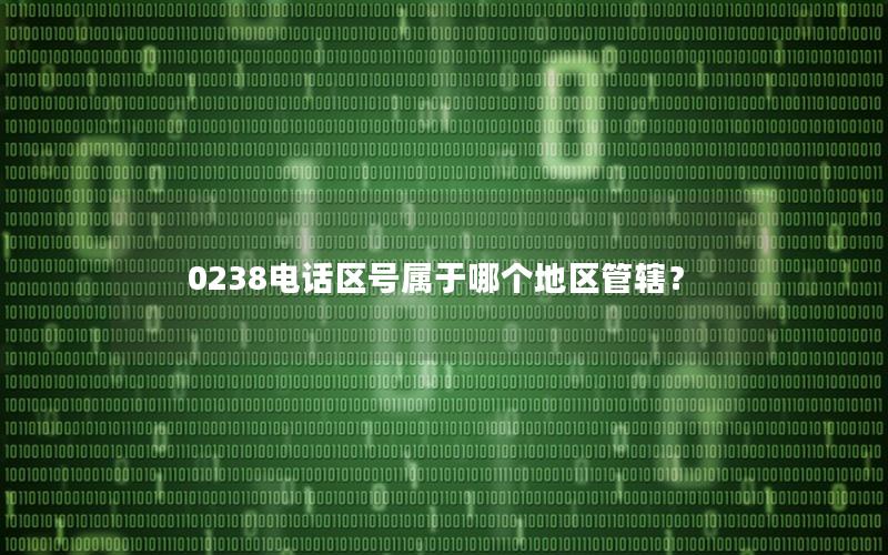 0238电话区号属于哪个地区管辖？