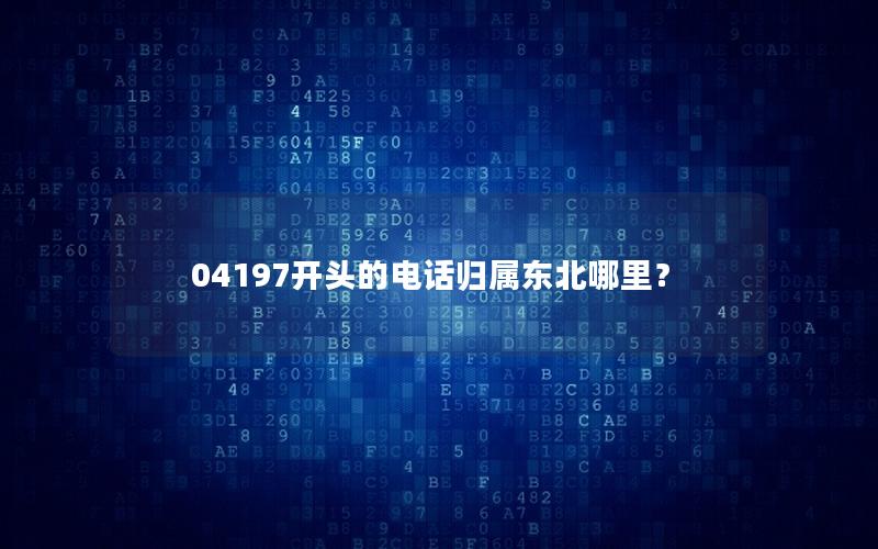 04197开头的电话归属东北哪里？