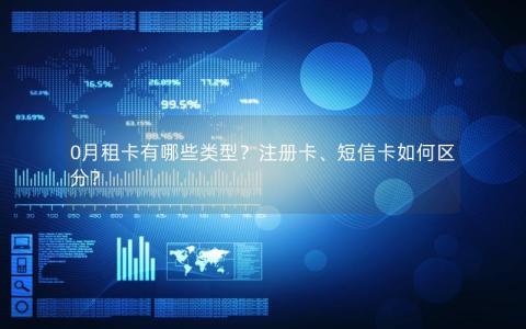 0月租卡有哪些类型？注册卡、短信卡如何区分？