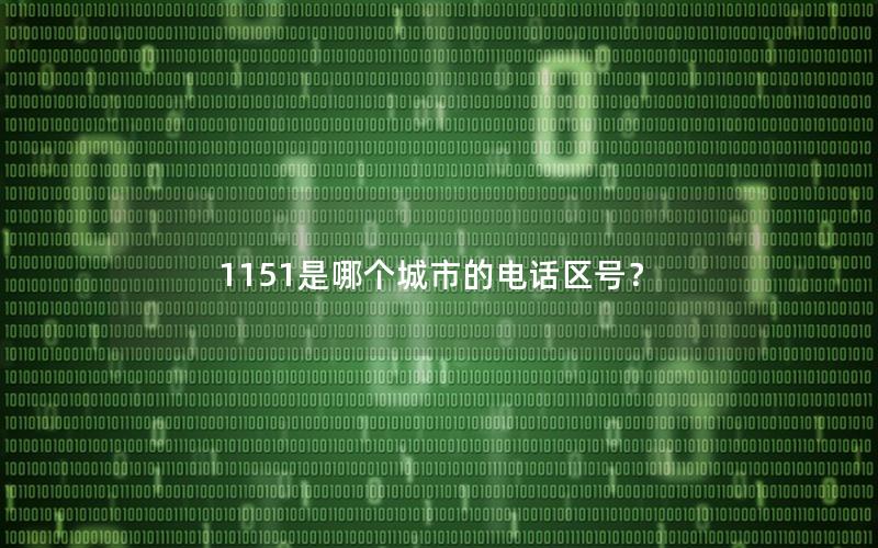 1151是哪个城市的电话区号？